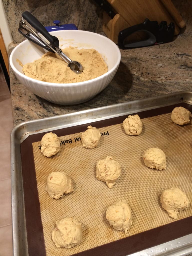scoop peanut cookie