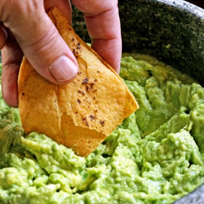 dipping chip into guacamole recipe without cilantro