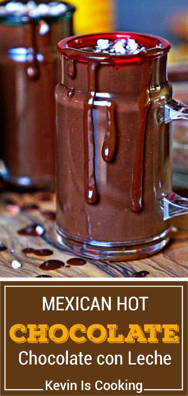 Mexican Hot Chocolate – Oaxacan Chocolate con Leche in glass with drip