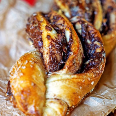 Twisted Almond and Nutella Bread