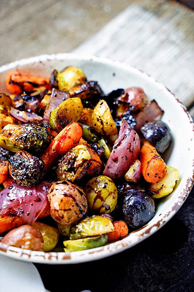 Easy Roasted Vegetables with Honey and Balsamic Syrup. www.keviniscooking.com