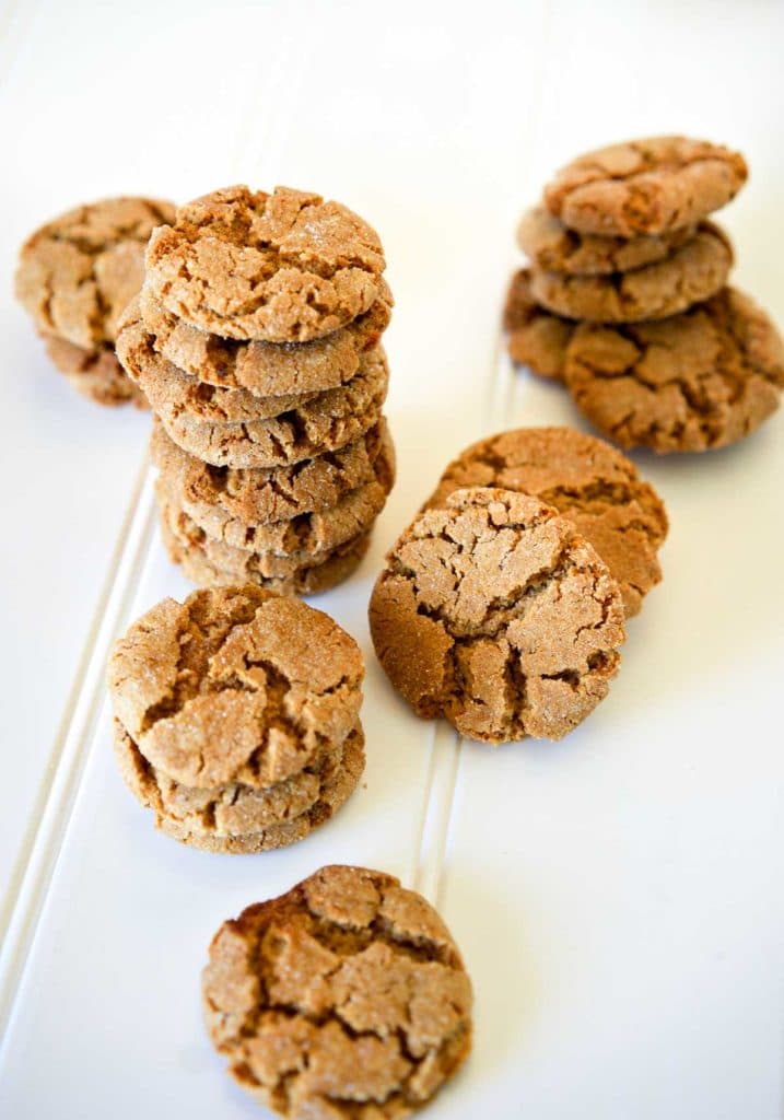 overhead: bacon fat gingersnap cookies