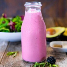 OK, this Blackberry Tarragon Salad Dressing is one of my top 3 salad dressings. Ever. From the fruity blackberry, Greek yogurt and herbal tarragon. So easy! keviniscooking.com