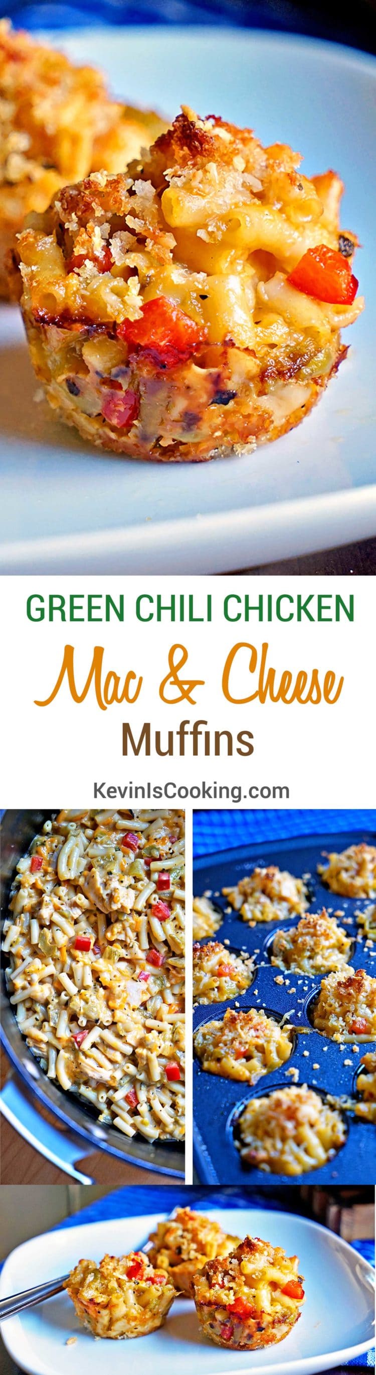 Green-Chili-Chicken-Mac-and-Cheese-Muffins. www.keviniscooking.com