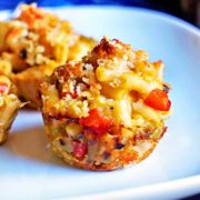 Green Chili Chicken Mac and Cheese Muffins. www.keviniscooking.com