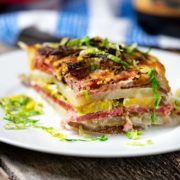 Want something different than the usual St. Patrick's Day dinner? How about this layered Corned Beef Potato Gratin with Brussels Sprouts? Let me show you! keviniscooking.com