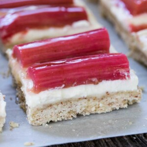 Rhubarb and Honey Whipped Ricotta Shortbread. www.keviniscooking.com