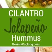 My family loves this Cilantro Jalapeno Hummus. So easy and a healthy dip made in minutes with fresh ingredients. Great as a spread, too!