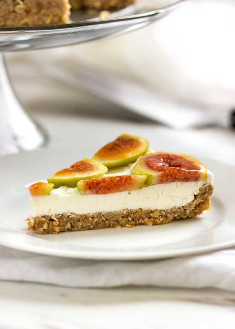 A gluten free dessert that happens to be healthy for you and no oven required, this easy to make No Bake Cheesecake Fig Tart is perfect! www.keviniscooking.com
