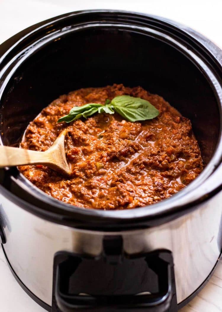 This Slow Cooker Bolognese Sauce is made in the slow cooker so you don’t need to be standing over the stove all day. Authentic recipe using a great blend of spices and is super meaty and saucy. www.keviniscooking.com