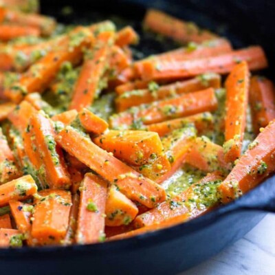 Carrots with Pistachio Herb Butter