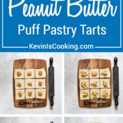 An incredible combination of flavors, these Apple Peanut Butter Tarts have it all. Puff pastry encases peanut butter, topped with diced apples, a dab of apple butter and peanuts. Baked to a golden delicious, no pun intended, finish, these are the best little desserts that deliver big on flavor.!