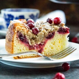 This Cranberry Coffee Cake has a brown sugar streusel that’s a crumbly and sweet contrast to the tangy cranberry jam that tops this super moist coffee cake. www.keviniscooking.com