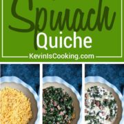 A healthy alternate to a traditional quiche with crust, this Crustless Spinach Quiche with Ham is packed with spinach, cheeses and ham for that lighter breakfast touch!