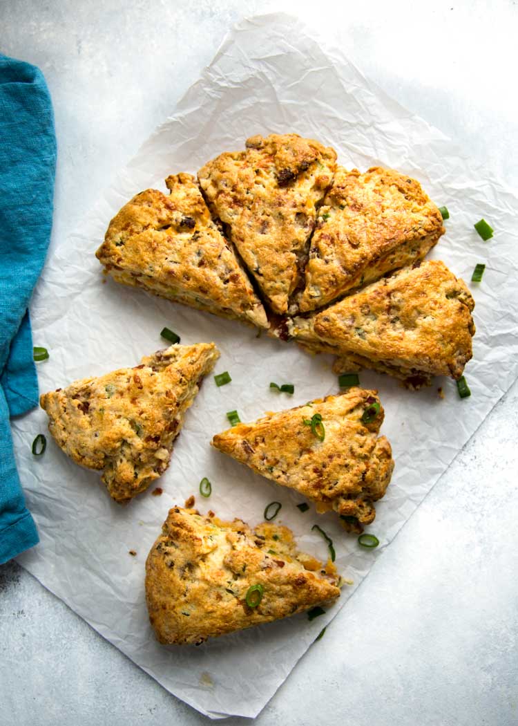 Warm, tender and flakey, these Ham and Cheese Scones make the most of any leftover holiday ham in a good way. keviniscooking.com