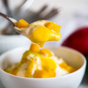 This No Churn Mango Ice Cream has a secret flavor weapon and it's Tabasco's Habanero Sauce, just one teaspoon, and it delivers the most wonderful accent. keviniscooking.com
