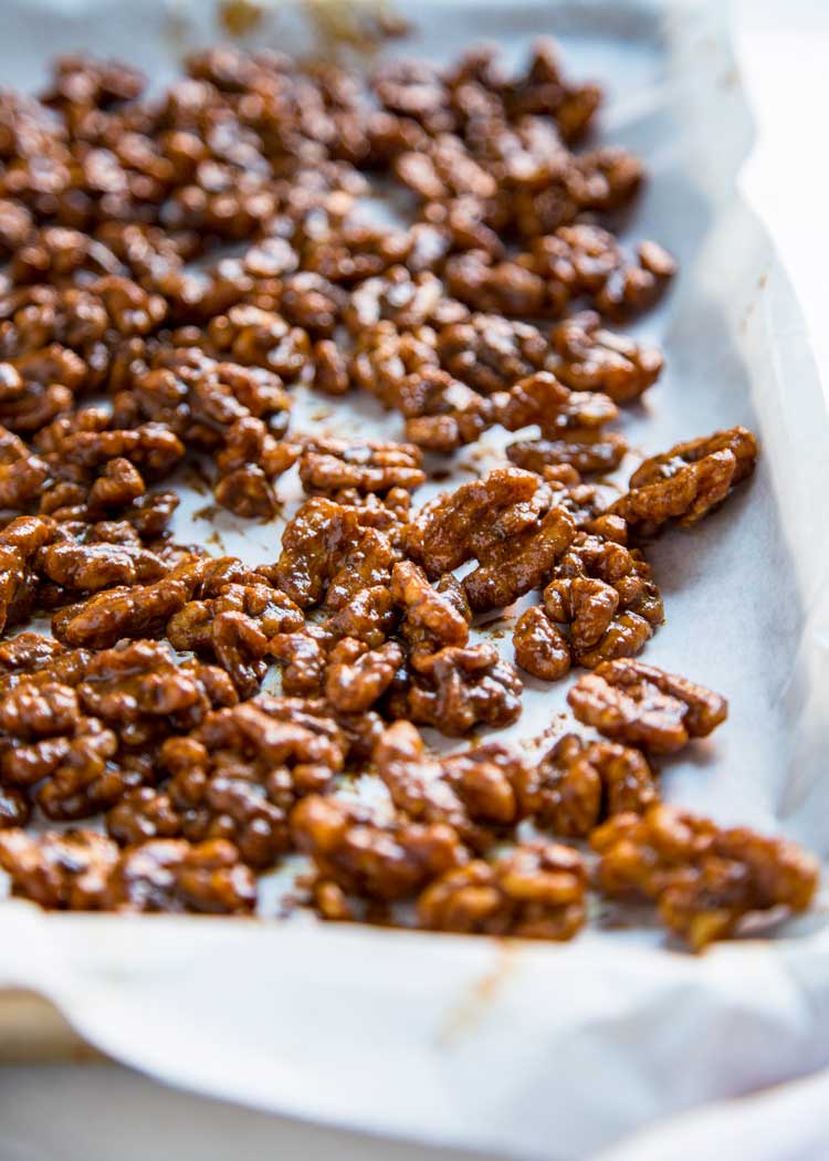 These addictive Smoky Spicy Walnuts get toasted in the oven after getting coated in a warm blend of curry powder, soy sauce, melted butter and Tabasco. keviniscooking.com