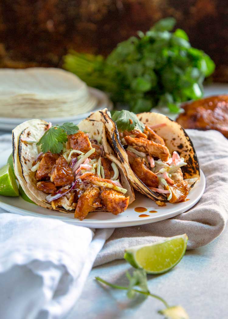 Honey Lime Chipotle Chicken Tacos