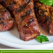 These Grilled Country Style Ribs are dry rubbed first with a blend of ground cumin, oregano, black pepper and other warm spices before grilling. The exterior gets crusty and the tender interior is juicy. No typical BBQ sauce on these for an alternative and no rib bones to deal with, just seasoned meat!