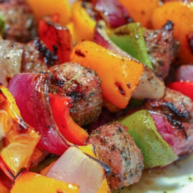 These Mediterranean Honey Mint Lamb Kebobs start with chunks of lamb loin marinated in an amazing honey, mint, vinegar and herb mixture that are packed with flavor.