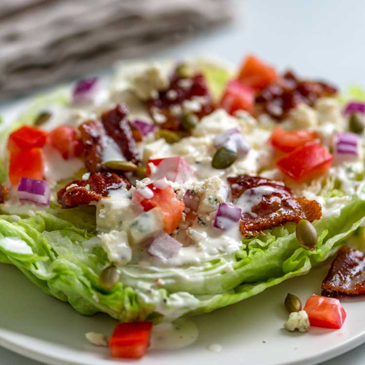 A plate of wedge salad