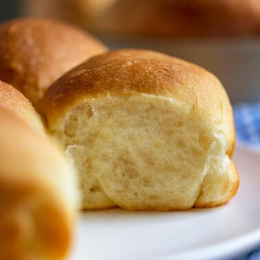 A close up of bread on a plate