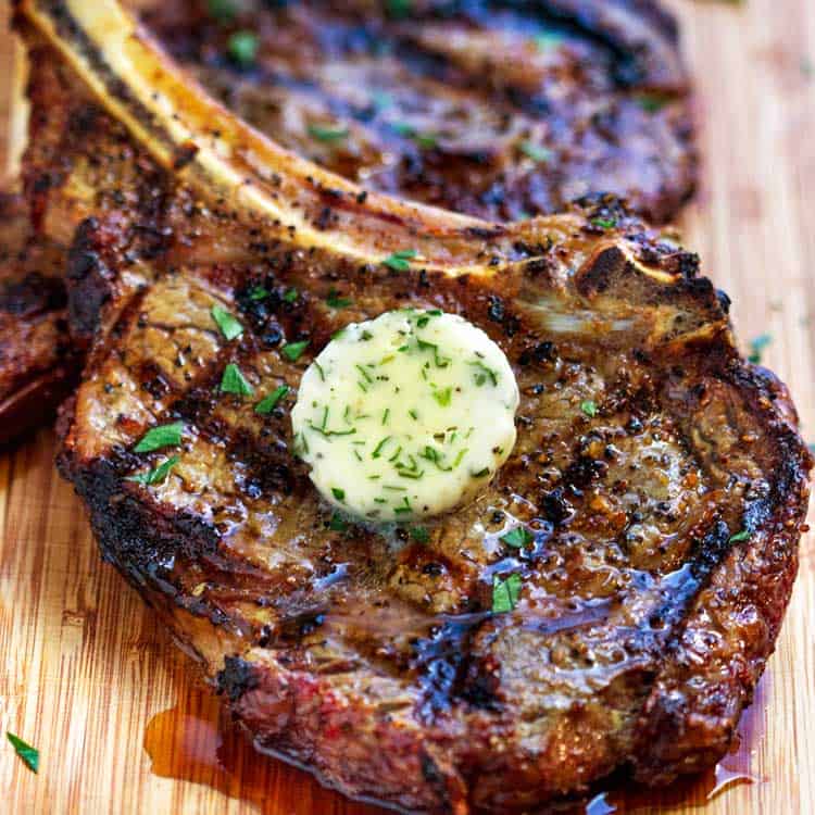 close up of perfectly grilled ribeye