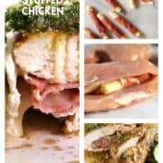 cheesy prosciutto stuffed chicken with steps