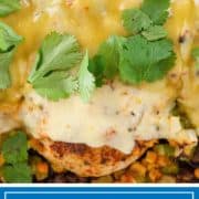 Baked Santa Fe Chicken with melted cheese
