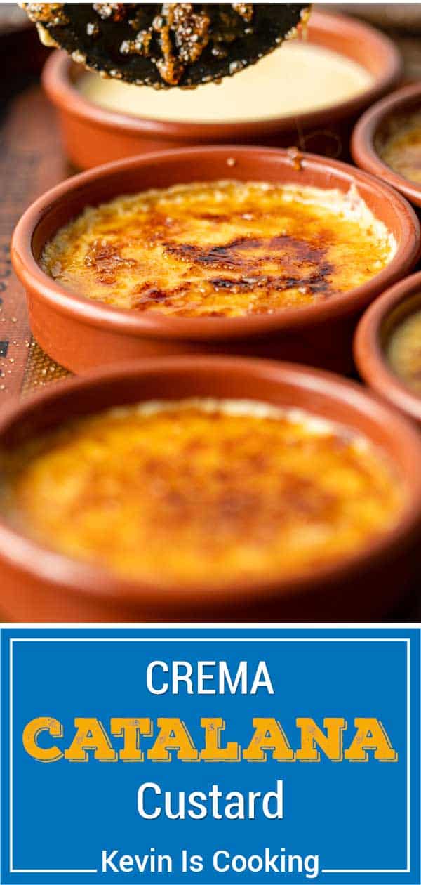 titled image for Pinterest shows a Spanish custard with burnt sugar crust on top