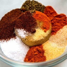 six spices in a bowl for pork seasoning