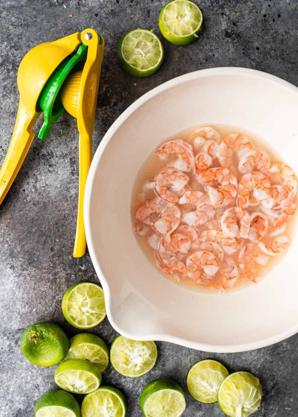 raw shrimp in lime juice At 30 minutes total