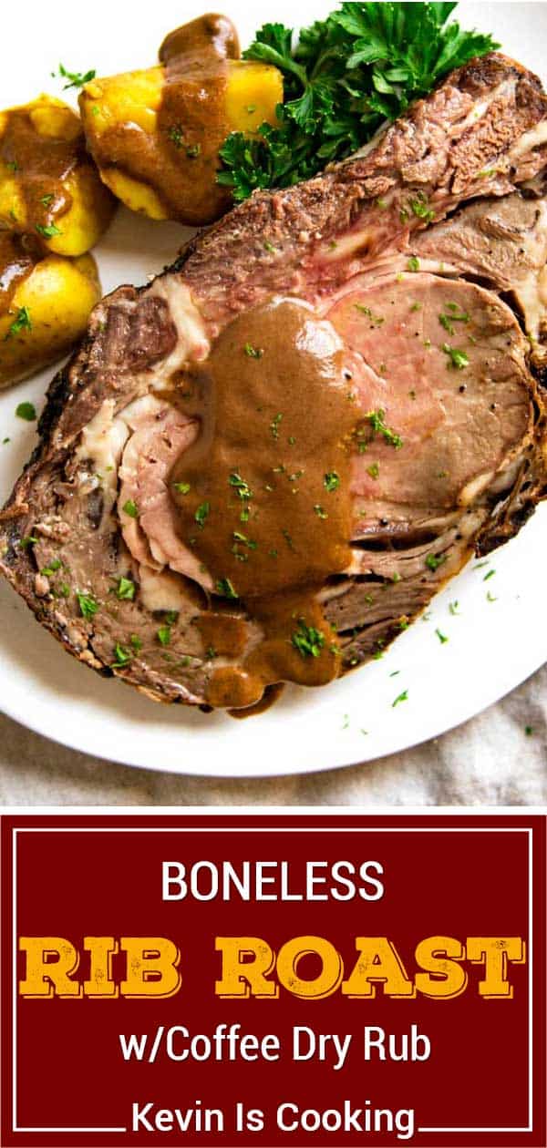 titled image of prime rib roast with gravy