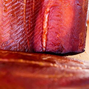 smoked salmon close up