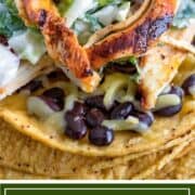 grilled chicken tostada with pickled onion and guacamole