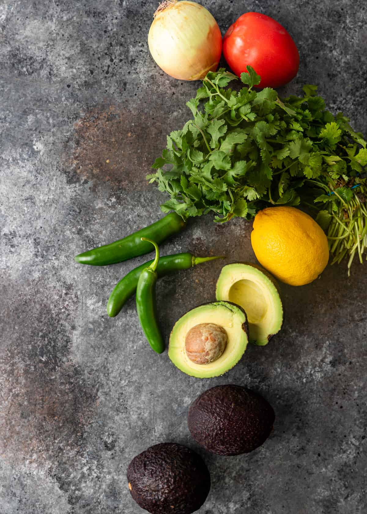 ingredients to make Authentic Guacamole Recipe